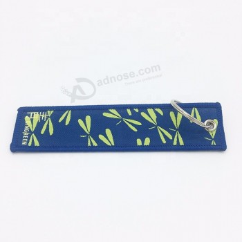 Custom high quality embroidery keychain/ fabric key chain