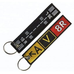 Keychain Patch Key Chain Airplane Embroidery Keyring