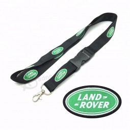 Custom Black Silk Screen Printing Polyester ID Badge Neck personalised lanyards No Minimum Order Quantity With Car Logo