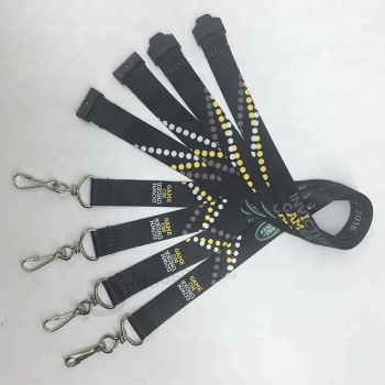portatarjetas de encaje de conferencia negro personalizado cordones personalizados ganchos dobles para eventos