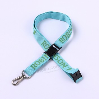 High Quality Fabric Thick Double Side Woven personalised lanyards Custom Logo