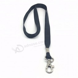 Billig Großhandel einfache Nylon Crimp personalisierte Lanyards Herstellung mit Hummer-Clip