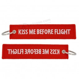 kiss me before flight for key tag