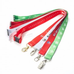 nylon bedrukte sleutelhanger safty lanayrds premium touw lanyard bedrijf