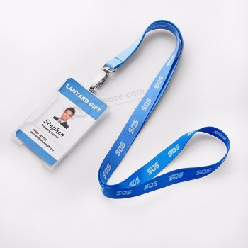 huacheng logotipo de impresión personalizada tarjeta de identificación cuello de sublimación cinta de poliéster cordón