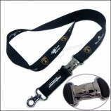 Hot Sale Woven Label High GSM Nylon badge holder Lanyard for Commercial