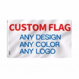 150 * 90cm 100％涤纶定制设计打印您的徽标横幅标志
