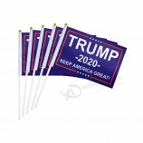 Bandera de Donald Trump para el presidente 2020 Keep America Great Flag pequeña mini bandera de mano