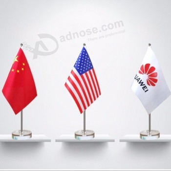 2020 hot office custom adjustable pole all countries stand table flags