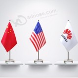Poste ajustable personalizado de la oficina caliente 2020 todos los países colocan banderas de mesa