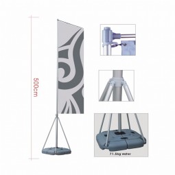 5m outdoor flag feather flag pole flying flag stand for promotion