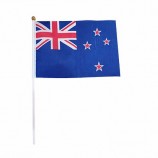 도매 프로모션 축제 팬 폴리 에스테르 핸드 헬드 국기 국가 뉴질랜드 깃발