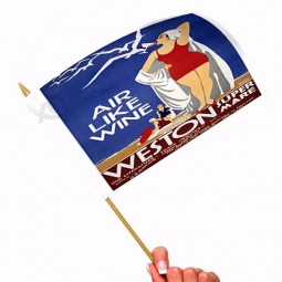 Outdoor promotion advertise hand wave flag , plastic promo hand flag