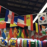 retardante de chama da fábrica tempo do evento branco pequeno quadrado bolo bunting segurança pendurar bandeira banner / todos os países corda bandeiras