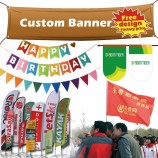 Publicidad personalizada enrollar banner de bandera de malla flexible de vinilo de PVC para eventos