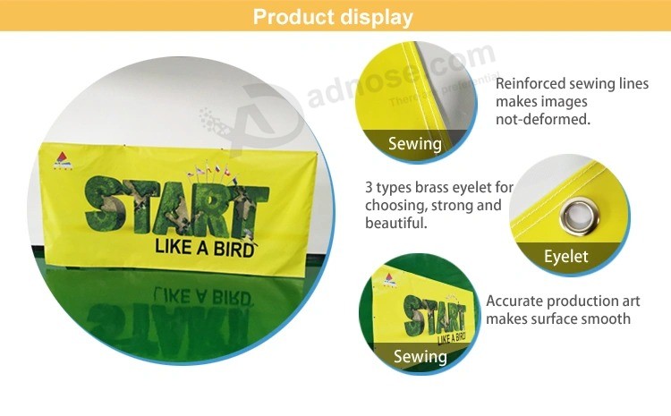 Bandera de tela de malla de PVC colgante personalizada Impresión a todo color Bandera de malla al aire libre