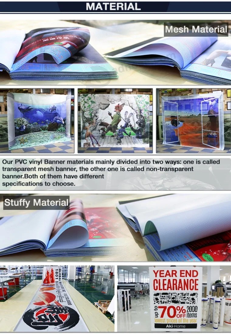 卸売安い屋外カスタムビニール広告PVCバナー