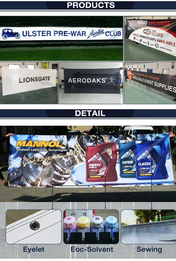 Banner pubblicitari in PVC flessibile per pubblicità esterna con macchina da stampa