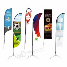 Promotion Feather Flag Flying Flags and Banners Custom advertising feather bow bali beach flags