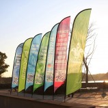 Customed Fiberglass Pole Teardrop Beach Feather Flying Flag