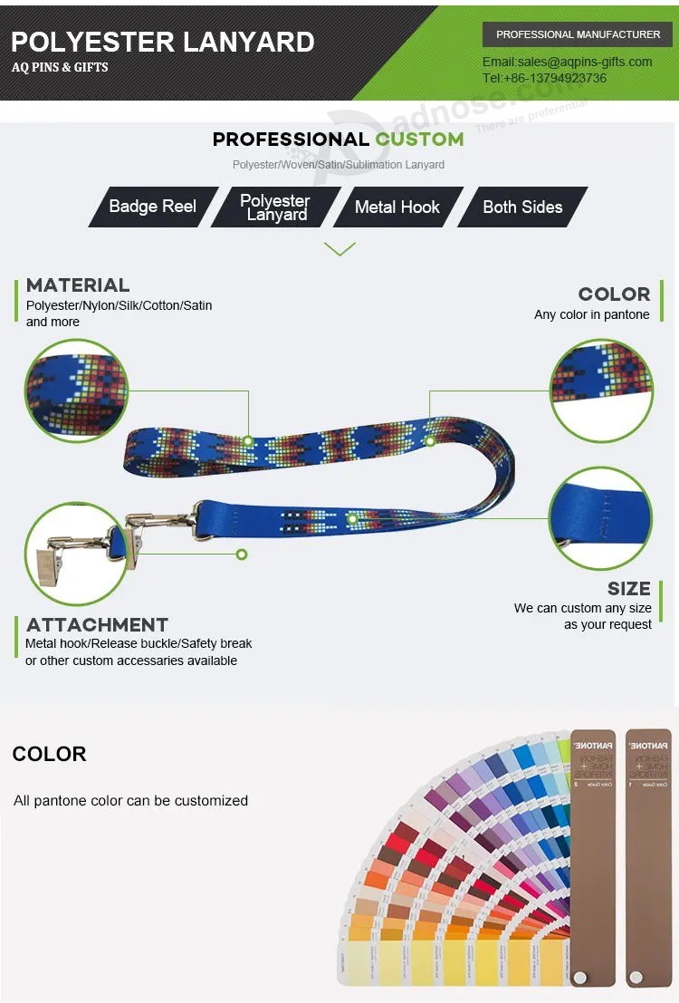 High quality Sublimation ID badge Polyester lanyard Multiple olympic (13)