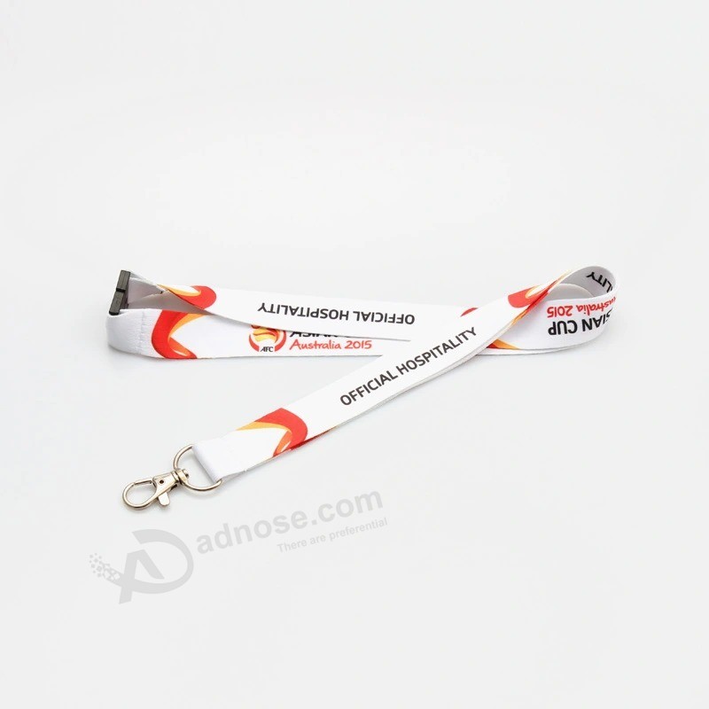 Presente relativo à promoção Personalizado de fábrica Sublimação impressa no pescoço ID card Lanyard strap with logo Impressão personalizada