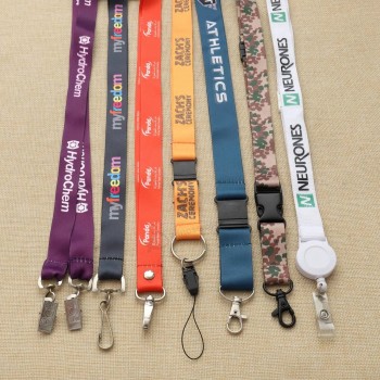 Customized Cheap Promotional Gift Neck Strap Polyster Sublimation Woven Lanyards