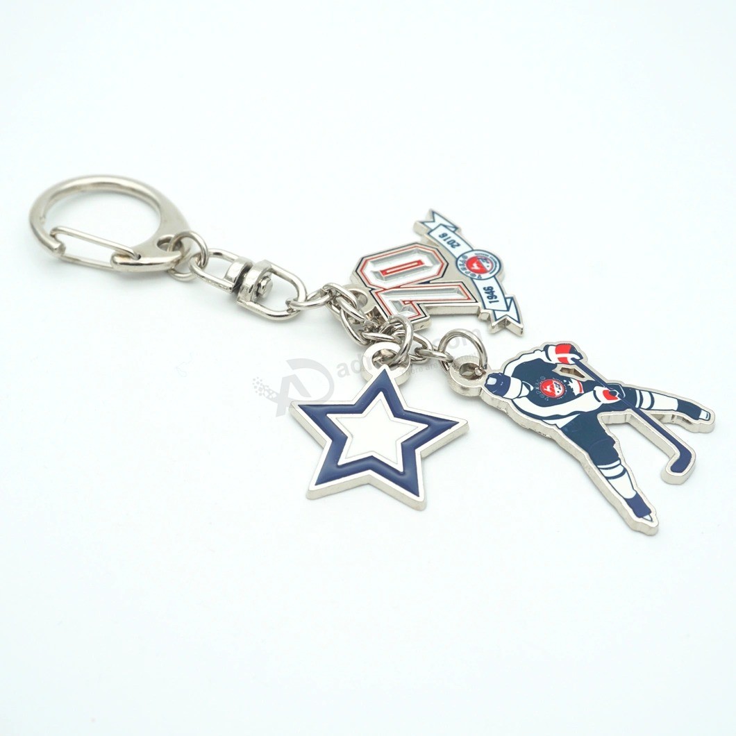 Custom souvenir Sports zinc Alloy enamel Metal keychain for promotional Gift