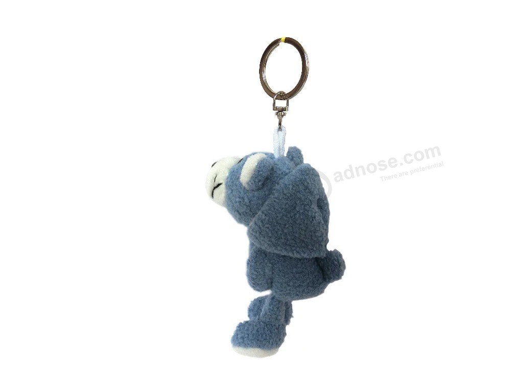 Wholesale cheap Promotion bulk Custom logo Mini animal Toy plush Keychain Low MOQ kids Backpack Bag soft Stuffed plush Keychain