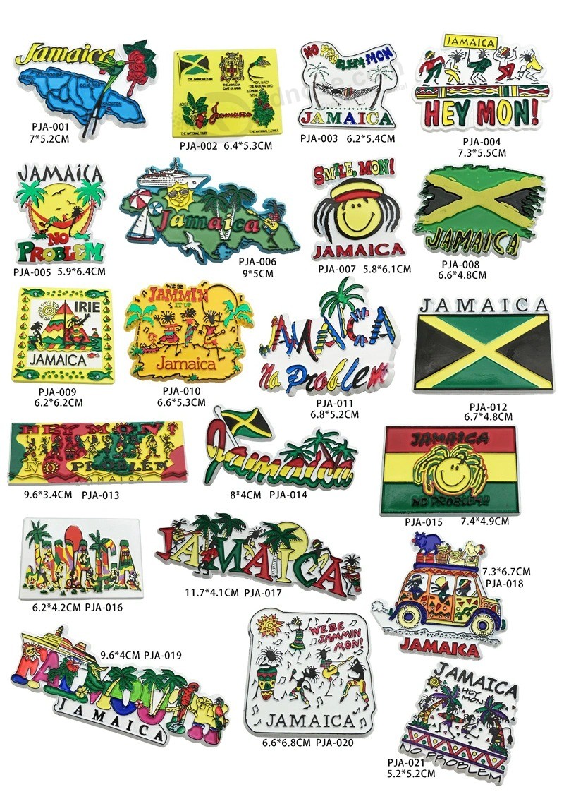 Beach souvenir Jamaican magnet Jamaica souvenirs PVC fridge Magnet