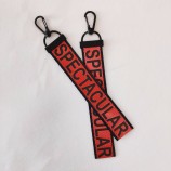 Llaveros de moda logotipo personalizado de impresión de china cordón de poliéster llavero