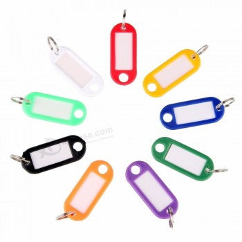 billig Großhandel Kunststoff Schlüsselanhänger ID-Etiketten Artikel-ID Split Ring Für Schlüsselanhänger