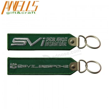 customized remove luggage Tag label before embroidery keychain flight For Car motorcycle Bag luggage logo keychain