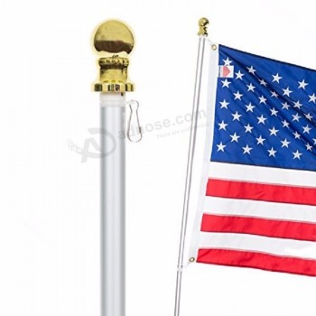 pólo de bandeira livre de ferrugem resistente ao vento pólo de bandeira de 6 pés emaranhado livre pólo de bandeira residencial ou comercial