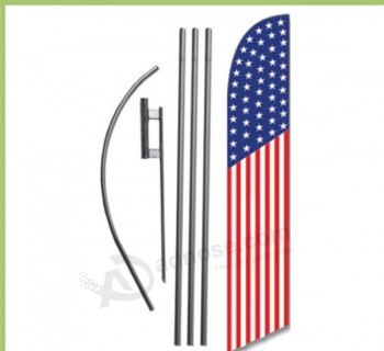 aluminum swooper bowed beach flag banner pole