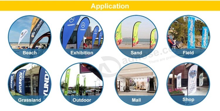 Advertising polyester Flying outdoor Feather flag Beach Flag