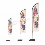 Hot sale outdoor advertising promotional custom feather beach flag pole banner stand