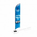 wind resistant advertising fibreglass banner flag beach display stand