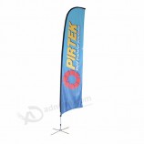 Publicidad personalizada playa pluma lágrima bandera impresión viento bandera soporte