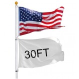 asta de la bandera al aire libre soporte de la bandera 16 pies 20 pies 25 pies 30 pies poste telescópico de aluminio de alta calidad flexible