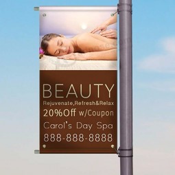 benutzerdefinierte matte Vinyl Straßenbanner und Lichtmast Banner