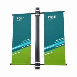 Road side pole banner double sides printed vinyl banner