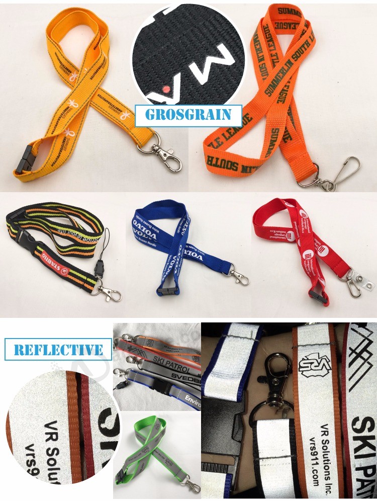 颈带挂绳吊索ID证件套/挂绳和PVC名称卡聚酯纤维挂绳钥匙扣