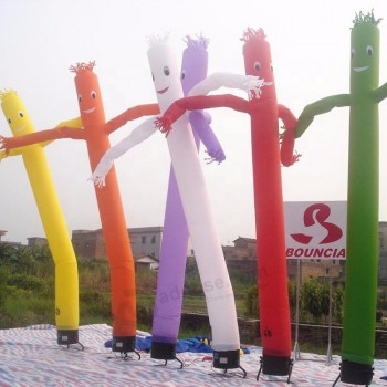 6m lange kleurrijke enkele been opblaasbare lucht dansers opblaasbare golf man voor reclame