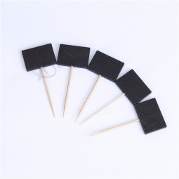 Food Decorative Accessories Black Paper Toothpick Flag with Customized Pattern