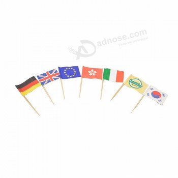 disposable customized flag picks toothpicks flags custom design decorative flag sticks party food picks