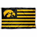 bandiera nazionale dell'università di iowa hawkeye