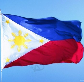 新设计的3'x5'FT国旗世界各国国旗聚酯菲律宾国旗