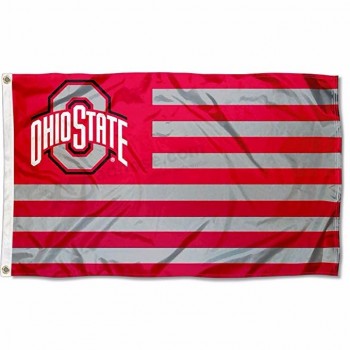 Custom Ohio State Buckeyes Stars and Stripes Nation Flag