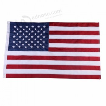 alta calidad chuangdong tela de poliéster personalizada impresión de gran tamaño bandera nacional americana